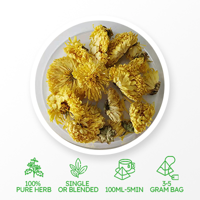 Полезный чай с желтой хризантемой